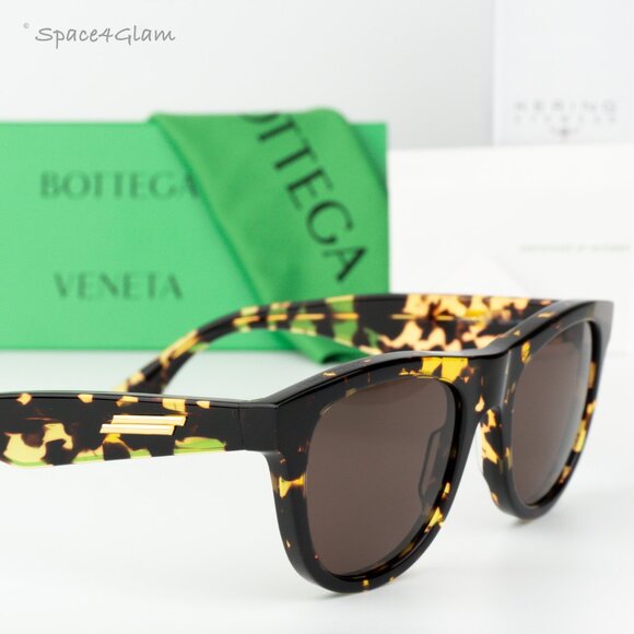 Bottega Veneta Women Sunglasses Havana Brown Square BV1001S 002 BRAND NEW main image 7